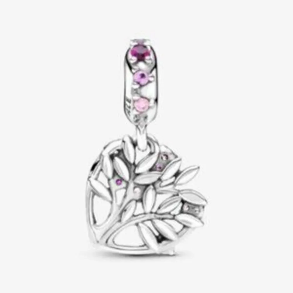 Pandora Pink Heart Family Tree Dangle Charm